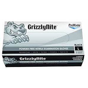 LARGE GRIZZLY NITRILE POW FREE DISP GLO